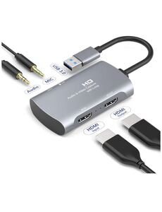 HDMI キャプチャーボード USB3.0 30fps ストリーミングと録画