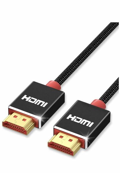 HDMI ケーブル 1M【直径3.2mm/スリム/極細/薄型/ハイスピード】