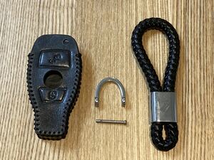 S3 Ryojin Mercedes -Benz Smart Key Case с черным кожаным ремешком A B C Sl Cl GL GLC V GLS Benz