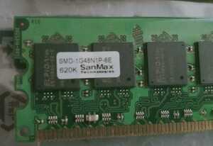 送料無料■SanMax(サンマックス)SMD-1G48N1P-6E 1GBx2枚（合計2GB）デスクトップパソコン用中古メモリ動作確認済■USED