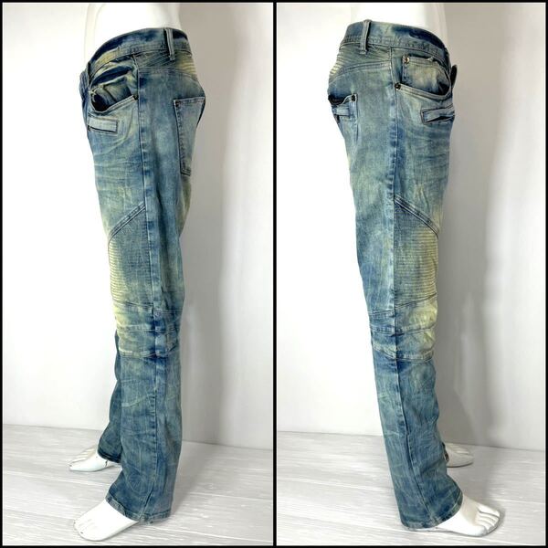 COOK JEANS クックジーンズ バイカー ストレッチ Lサイズ 84cm