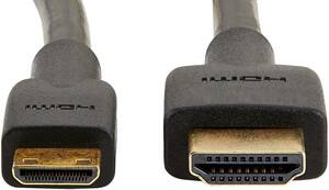 【最安値　匿名取引】HDMIケーブル 1m (タイプAオス - ミニタイプCオス) ハイスピード HDMI 1.4規格