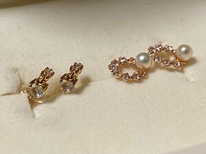 ★期間限定値下げ★ 送料無料 ピアス K10 PG K18 ピンクゴールド 組曲 KUMIKYOKU JEWELRY