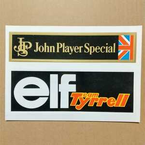 JSP John Player Special ジョンプレイヤースペシャル elf やや厚いステッカー 未使用 当時物 30年前