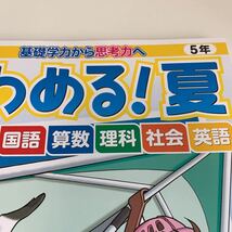 Y25.617 きわめる夏 5教科 ドリル 計算 小学5年 上 受験 テスト プリント 予習 復習 国語 算数 理科 社会 英語 家庭科 教材 家庭学習_画像3