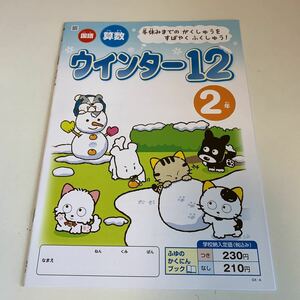 Y26.164 ウインター12 タマ ドリル 計算 小2年 上 受験 テスト プリント 予習 復習 国語 算数 理科 社会 英語 家庭科 教材 家庭学習