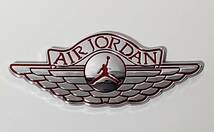 ■NBA バスケ バスケットボール 飾り Air Jordan エア ジョーダン ジャンプマン アルミ カー ステッカー 銀赤 当日発送_画像1