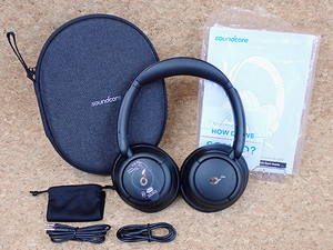 【中古 美品】Anker Soundcore Life Q30 ブラック ワイヤレス ヘッドホン ノイズキャンセリング 外音取り込みモード Bluetooth(MCA880-1)