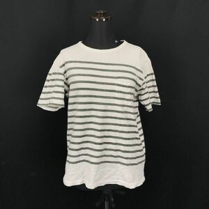  made in Japan *SHIPS* short sleeves T-shirt [ lady's M/ white × green / white × green / border ]*BG318