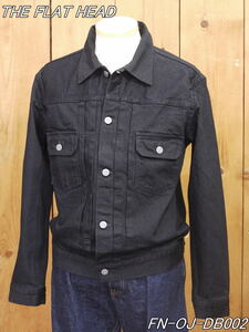 新品 フラットヘッド ブラック50'sジャケット 40 Gジャン FN-OJ-DB002 theflathead blackdenimjacket