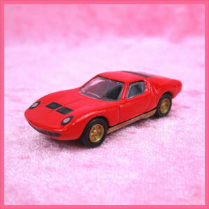 京商 ランボルギーニ ミニカー ダイキャスト製 Miura 約4cm ／ レッド ／ 1点 美品