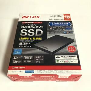 BUFFALO SSD 480GB 外付けSSD PS4・PS5対応 SSD-PG480U3-BA バッファロー 新品未開封