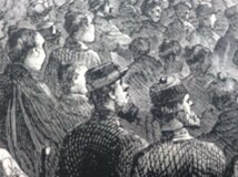 1865年 鎌倉事件の清水清次の処刑の図 ロンドン絵入り新聞 オリジナル木版画_画像3