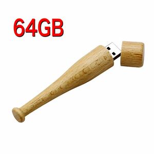 バット型 USBメモリ 64GB 送料無料 USBフラッシュメモリ パソコン 大容量 データ転送 フラッシュドライブ 木製 野球 ベースボール 甲子園