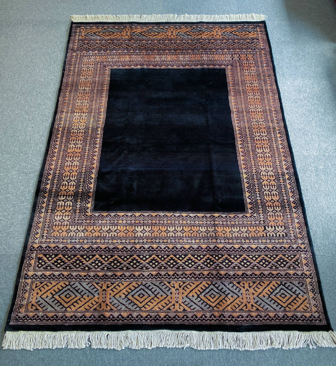 パキスタン 手織り絨毯 ウール アクセントラグ size 129×82cm｜PayPay 