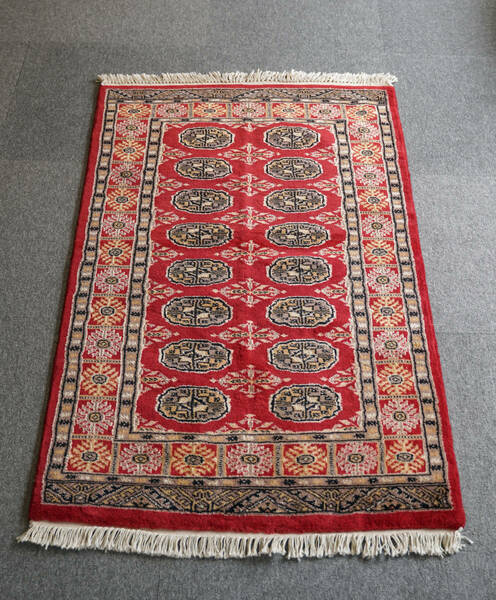 パキスタン手織り絨毯 ボハラ デザイン カーペット size:130×80cm stn:109