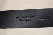 未使用”BURBERRY バーバリー高級牛革カラー・ベルト”W90-97_画像6