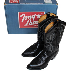  Tony Lama Tony Lama/ western boots / 26.8/ E/ black black / J2914