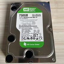 J11:（動作保証/使用5902時間）★Western Digital　WDC WD7500AACS-00D6B1 750GB　HDD 750GB 3.5インチ　SATA_画像1