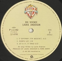 ♪試聴♪Laurie Anderson / Big Science_画像4