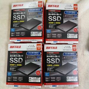 送料込み Buffalo 外付けSSD 480GB SSD-PG480U3-BA 4台セット