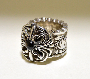 ■ Nautilus Art Jewelry Silver Ring Black Star Sphire 20,5 мм 24 ■ Рядом с неиспользованным