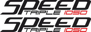 送料無料 Triumph Speed Triple 1050 Decal Sticker トライアンフ ヘルメット ステッカー シール デカール 170mm x 27mm 2枚セット