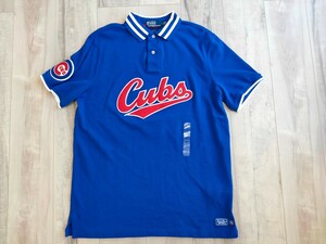 M 新品 ラルフローレン × MLB ポロシャツ CUBS カブス 青 半袖