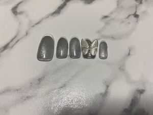 ネイルチップ ロング マグネットネイル フレンチネイル