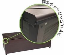 新品★送料無料★グリーンライフ(GREEN LIFE) ベンチストッカー マットアイボリー 奥行45×高さ48.5×幅144cm 長尺物収納 ABS-144N(MIV)_画像3