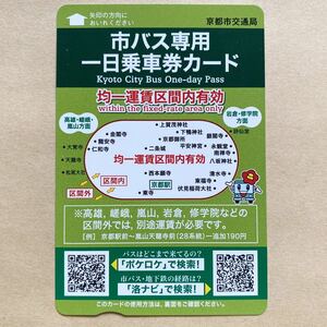 【使用済】 市バス専用一日乗車券カード 京都市交通局