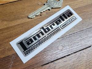 ★送料無料★Lambretta Innocenti Oblong Foil Sticker ランブレッタ ホイル ステッカー デカール 95mm x 21mm