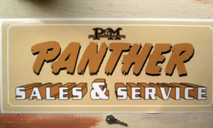 ★送料無料★PANTHER SALES & SERVICE STICKER パンサー ステッカー デカール 600mm x 250mm