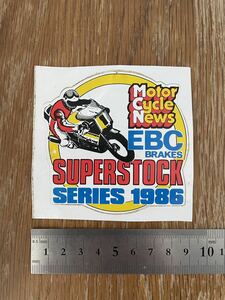 1986 モーターサイクル　レース　ビンテージ　ステッカー　EBC ホンダ　ヤマハ　スズキ　カワサキ