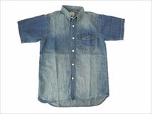 【送料無料 42%OFF】HOUSTON ヒューストン 麻混デニム　WORKシャツ NO.40841 VINTAGE WASH_XLサイズ_画像6