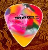 【新品】Fernandes(フェルナンデス) / P-100MZK モザイク ピック ティアドロップ　0.75mm 5枚セット