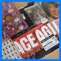 未使用品 新日本プロレス 棚橋弘至 『ACE AGE』 Tシャツ Lサイズ ブラック 黒 /ナップ/シール/キーホルダー/まとめて 6点セット_画像1