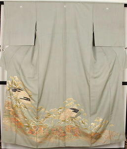  color tomesode silk ..S size ki21934 kimono lady's all season official event recycle used 