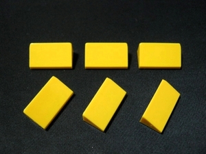 凸レゴ凸　%85984　1x2スロープ33度（黄）　6個