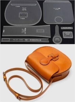 ショルダーバック アクリル型 レザークラフト 型紙 ホビー