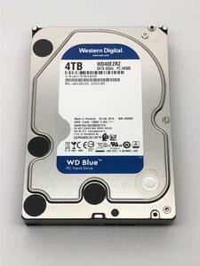 【送料無料】　★ ４ＴＢ ★　WD40EZRZ 【使用時間：55ｈ】 Western Digital Blue　3.5インチ 内蔵 HDD　SATA600/5400rpm WD/青　稼働極少