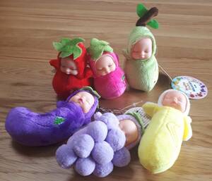 fruits Baby Mascot fruit Bay Be mascot key holder 6 kind set approximately 9~14cm postage Y350~ baby baby doll 