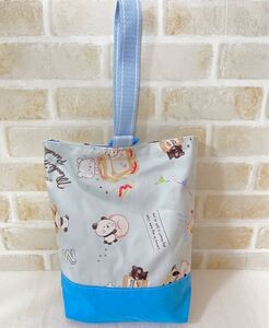【ハンドメイド】シューズ入れ 靴入れ シューズケース シューズバッもちもちパンダ柄