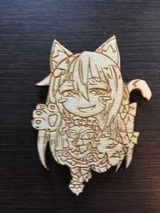 送料無料 新品 WGW　チシャ猫　不思議の国のアリス　木製 パッチ サバゲー ベルクロ ミリタリー　プレキャリ 東京マルイ ak47 m4