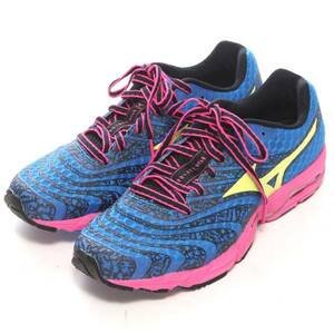 新 MIZUNO ミズノ ランニングシューズ WAVE FUSION(W) J1GD153445 ネイビー245　　43％引き