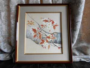 片山邦夫　桜花　肉筆　日本画　金彩入り　絵画　新品　桜