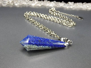 AA+ lapis lazuli necklace natural stone pendant stainless steel .. stone street 