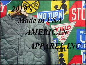 * recommended *USA made America made the US armed forces the truth thing 10 year made quilting liner jacket 10s10 period L Vintage M-51M-65 liner AMERICAN APPAREL INC made 