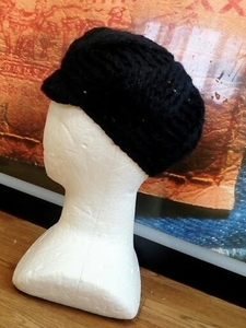 * бесплатная доставка * US б/у одежда collectionsighteen вязаная шапка Casquette модель черный 
