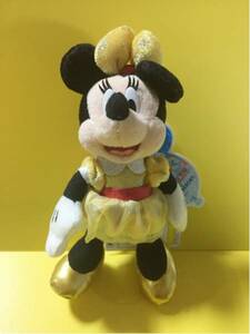 ディズニー TDL 30周年 ミニー ぬいぐるみバッジ ハピネスイズヒア 東京ディズニーランド 金コス